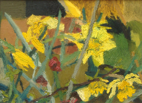 Daffodils with Japonica II