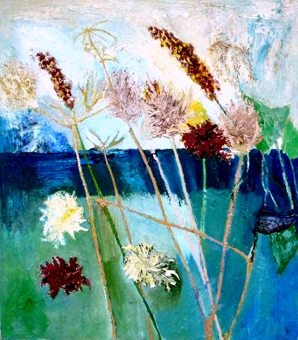 Chrysanthemums, Buddleia and Dried Flowers