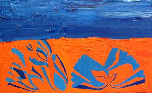 Composition in Blue and Orange