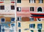 Boat and Buildings, Reflections, Venice, Italy